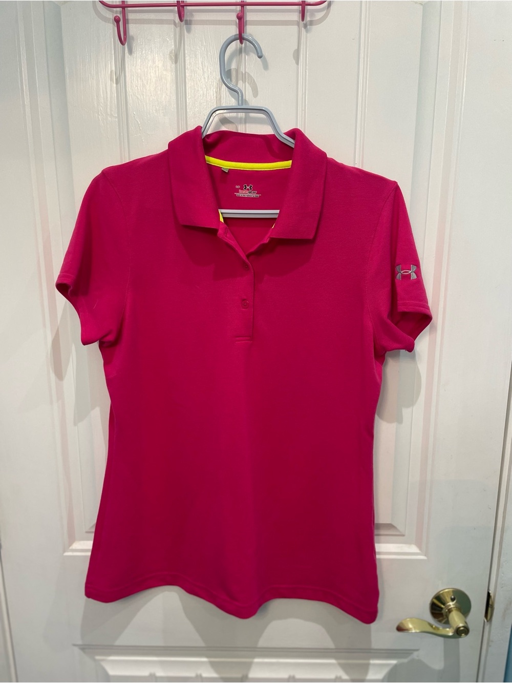Under Armour Women's Hot Pink Short Sleeve Polo